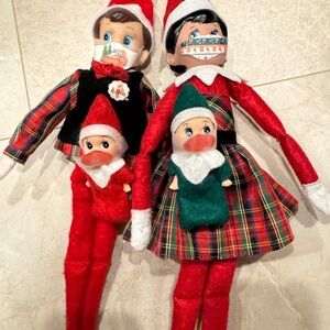 ALMOST TIME TO HIDE the ELF.  Elf on the Shelf Dolls book and outfits included.